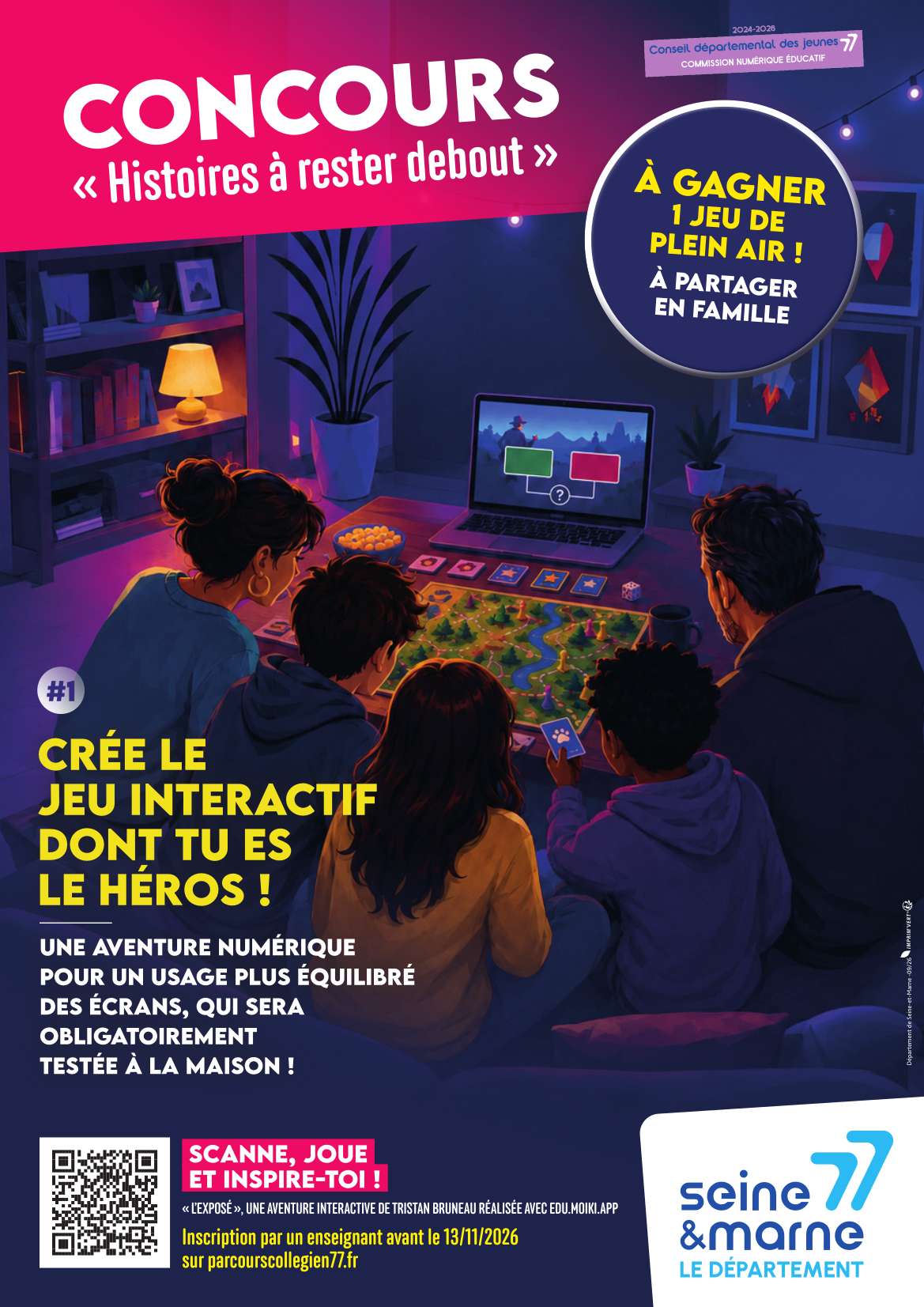 Concours départemental « Histoires à rester debout #1 : Crée le jeu interactif dont TU es le héros ! »